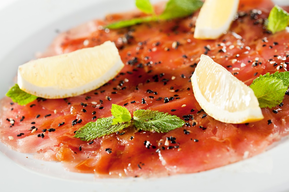 Tonno Pinne Gialle Carpaccio